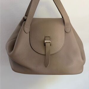 Brand New Meli Melo Elegant Taupe Leather Handbag